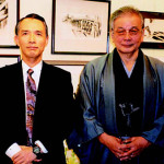 森村誠一氏（左）と堂昌一。撮影年月不明